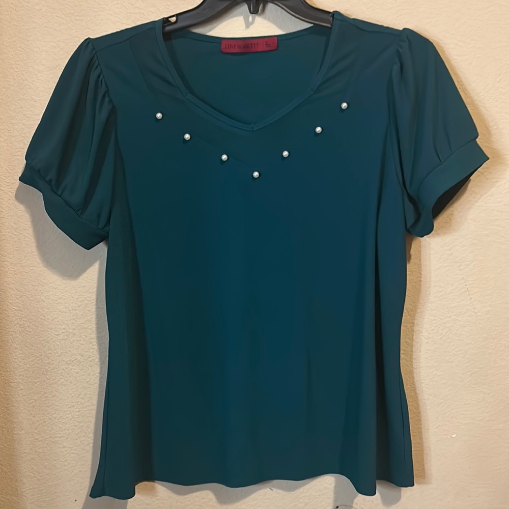 Dark green Love Scarlett blouse